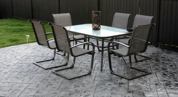 Backyard Concrete Stamping in Renton